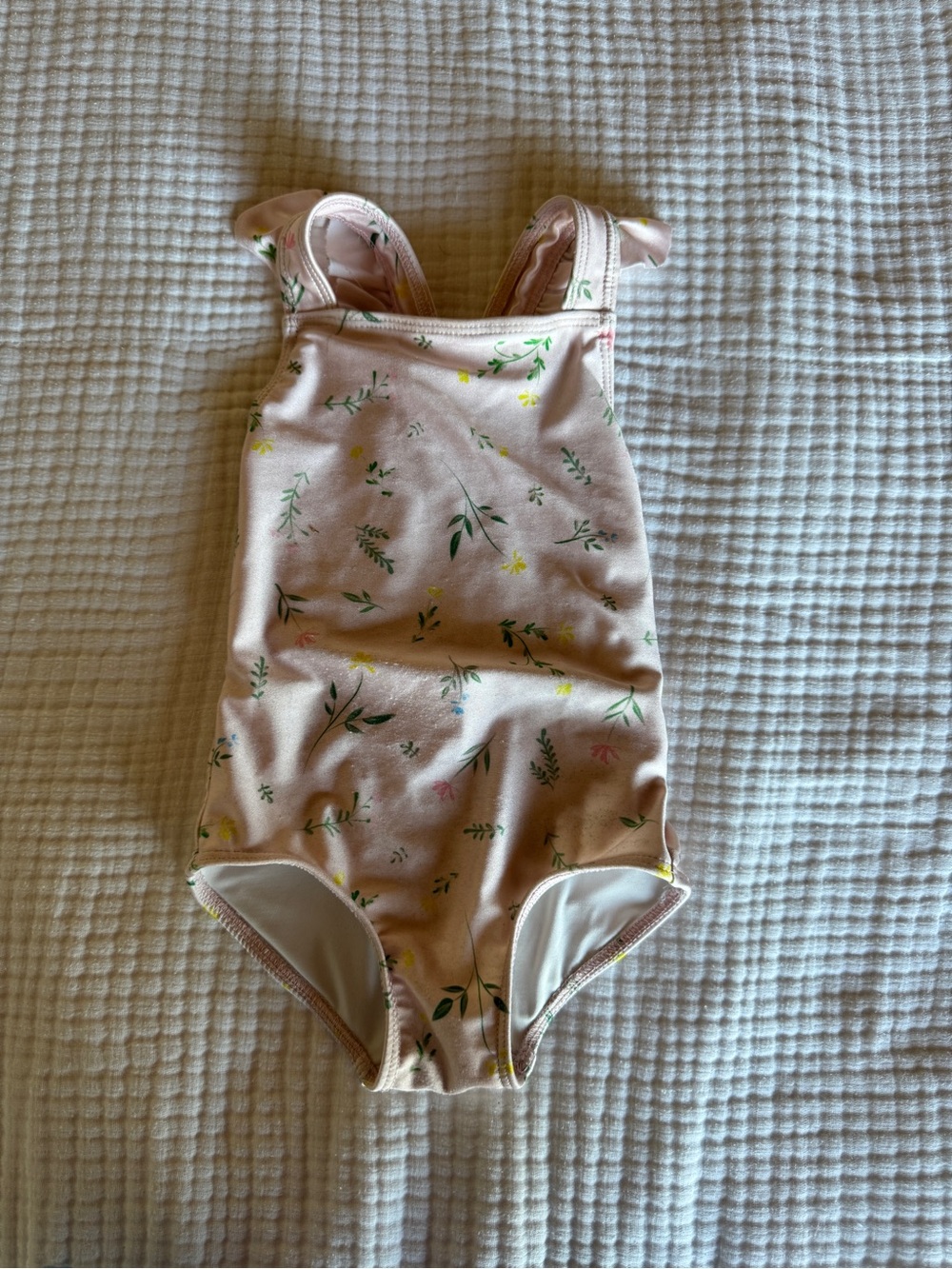 Minnow Pink Floral Kids One-Piece Swimsuit